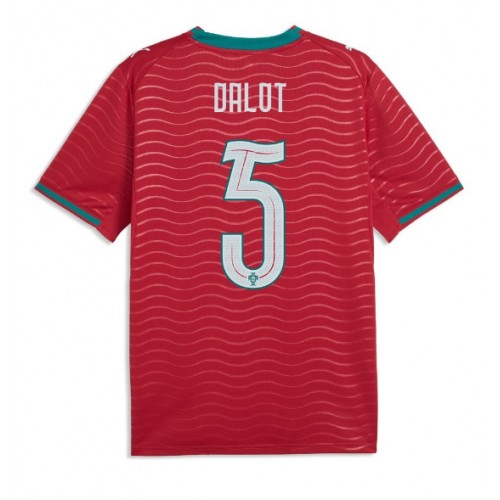 Pánský Fotbalový dres Portugalsko Diogo Dalot #5 MS 2026 Domácí Krátký Rukáv